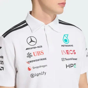Mercedes - AMG Petronas Formula One 2026 Men's Team Polo Shirt - White/Black - image 17