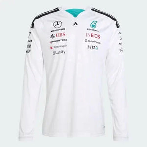 Mercedes - AMG Petronas Formula One 2026 Men's Team Long Sleeve Jersey T-Shirt - Black/White - image 2