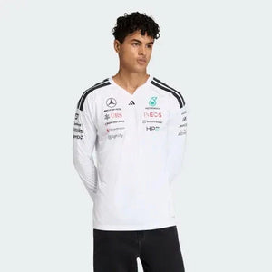 Mercedes - AMG Petronas Formula One 2026 Men's Team Long Sleeve Jersey T-Shirt - Black/White - image 3
