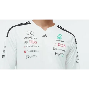 Mercedes - AMG Petronas Formula One 2026 Men's Team Long Sleeve Jersey T-Shirt - Black/White - image 8