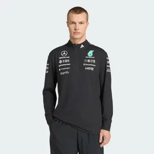 Mercedes - AMG Petronas Formula One 2026 Men's Team 1/4 Zip Sweatshirt - Black - image 2