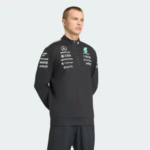 Mercedes - AMG Petronas Formula One 2026 Men's Team 1/4 Zip Sweatshirt - Black - image 4