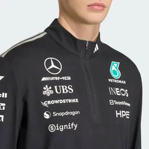 Mercedes - AMG Petronas Formula One 2026 Men's Team 1/4 Zip Sweatshirt - Black - image 5