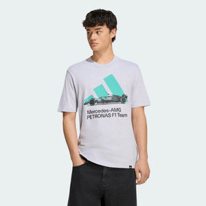 Mercedes - AMG Petronas Formula One Men's Team Graphic T-Shirt - Light Grey/Semi Mint Rush - image 4
