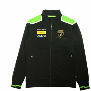 Automobili Lamborghini Squadra Corse Men's Team Sweatshirt Jacket Black - image 1