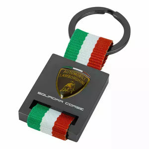 Automobili Lamborghini Squadra Corse Italian Flag Keyring - image 1