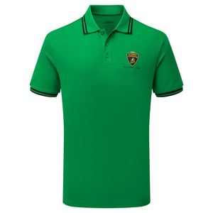 Automobili Lamborghini Squadra Corse Men's Travel Polo Shirt - Orange/White/Green - image 3