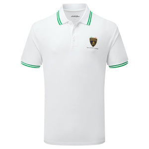 Automobili Lamborghini Squadra Corse Men's Travel Polo Shirt - Orange/White/Green - image 2