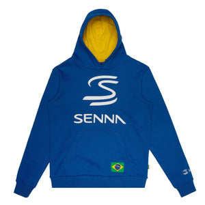 Ayrton Senna F1 Legacy Pullover Hoodie - Blue/Green/Yellow - image 1