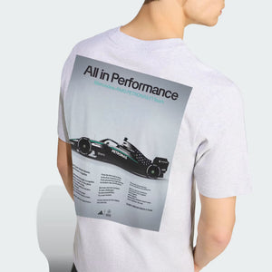 Mercedes - AMG Petronas Formula One Men's Car "All in Performance" Graphic T-Shirt - Light Grey - image 2