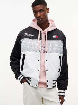 Cadillac F1 Racing Special Edition Miami GP Varsity Jacket - White/Black - image 5