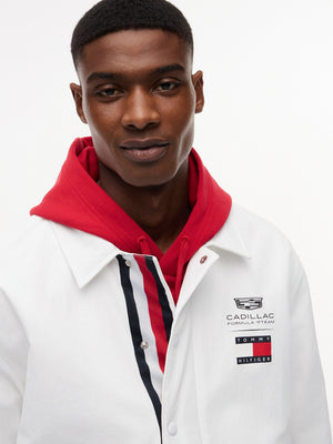 Cadillac F1 Racing Chevron Coach Jacket - White - image 5