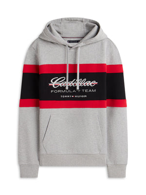 Cadillac F1 Racing Script Hoodie - Gray/Red - image 2