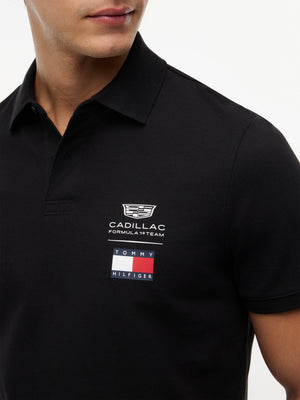 Cadillac F1 Racing Small Logo Polo Shirt - Black/White - image 10
