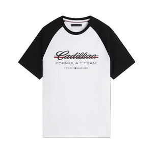 Cadillac F1 Racing Script Raglan T-Shirt - White - image 1