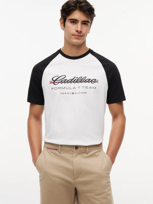 Cadillac F1 Racing Script Raglan T-Shirt - White - image 2