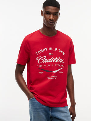 Cadillac F1 Racing Varsity Graphic T-Shirt - Red - image 5