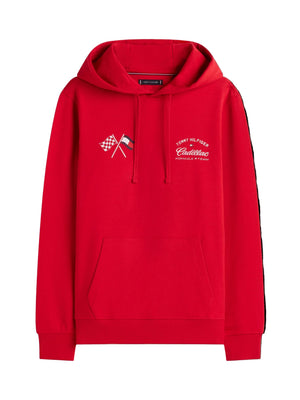 Cadillac F1 Racing Varsity Graphic Hoodie - Red/White - image 12