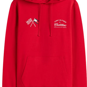 Cadillac F1 Racing Varsity Graphic Hoodie - Red/White - image 1