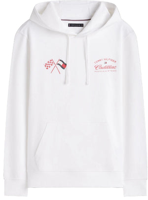 Cadillac F1 Racing Varsity Graphic Hoodie - Red/White - image 2