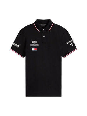 Cadillac F1 Racing 2026 Sergio "Checo" Perez Team Polo Shirt - Black/White - image 1