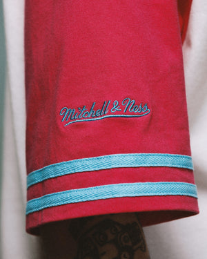 McLaren Racing F1 Special Edition Miami GP Mitchell & Ness Baseball Jersey - Blue/Pink - image 10