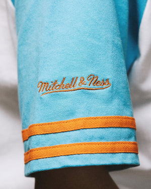 McLaren Racing F1 Special Edition Miami GP Mitchell & Ness Baseball Jersey - Blue/Pink - image 8