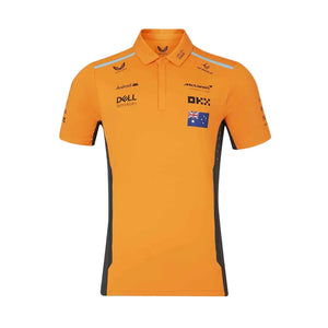 McLaren F1 Men's Oscar Piastri Team Drivers Polo Shirt - Papaya - image 1