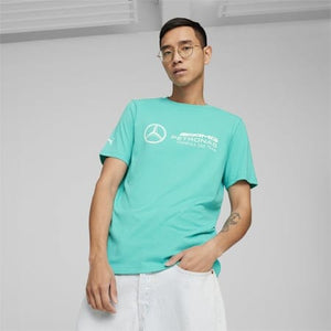 Mercedes Benz AMG Petronas F1 Puma Men's Large Logo T-Shirt - Black/Silver/Green - image 15