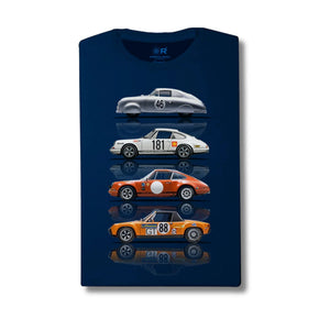 GrandPrix Originals USA Porsche Race Cars Slim Cut T-Shirt - Dark Navy/Gray - image 1