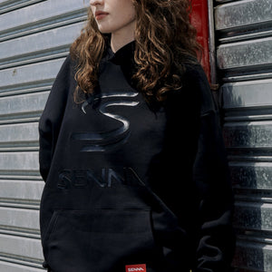 Ayrton Senna F1 Relaxed Fit Logo Hoodie - Black - image 5