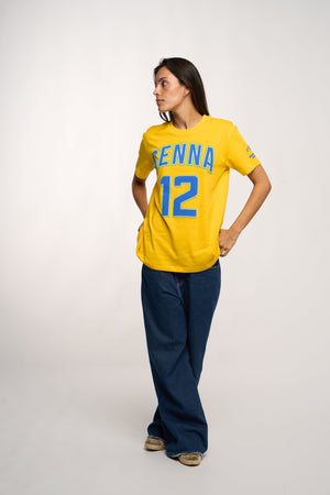 Ayrton Senna F1 Collegiate T-Shirt - Blue/Yellow - image 7