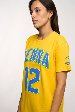 Ayrton Senna F1 Collegiate T-Shirt - Blue/Yellow - image 9