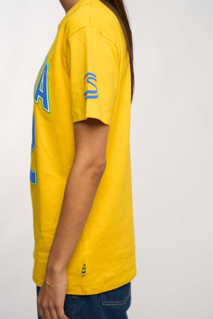 Ayrton Senna F1 Collegiate T-Shirt - Blue/Yellow - image 10