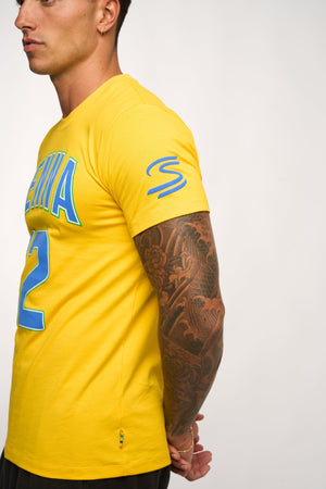 Ayrton Senna F1 Collegiate T-Shirt - Blue/Yellow - image 14