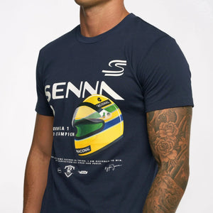 Ayrton Senna F1 Graphic #12 T-Shirt - Navy/Blue - image 5