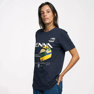 Ayrton Senna F1 Graphic #12 T-Shirt - Navy/Blue - image 4