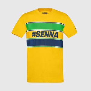 Ayrton Senna F1 Men's #Senna T-Shirt - Blue/Yellow/White - image 1