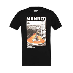 Ayrton Senna F1 Monaco Circuit Graphic T-Shirt - Black - image 1