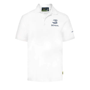Ayrton Senna F1 Men's Legacy Polo Shirt - Navy/White/Gray Marble - image 3