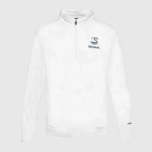 Ayrton Senna F1 Legacy 1/4 Zip Fleece  - Navy/White - image 2
