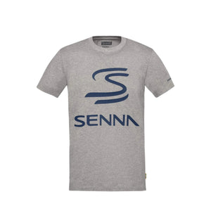 Ayrton Senna F1 Men's Legacy Logo T-Shirt - Navy/White/Gray Marble - image 2