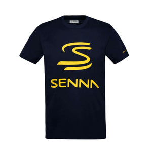 Ayrton Senna F1 Men's Legacy Logo T-Shirt - Navy/White/Gray Marble - image 1