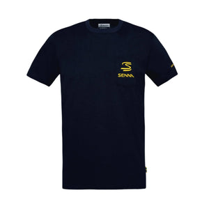 Ayrton Senna F1 Men's Legacy Pocket T-Shirt - Navy/White - image 1