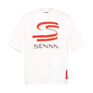 Ayrton Senna F1 Oversized Graphic T-Shirt - White - image 1