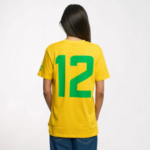 Ayrton Senna F1 Race T-Shirt - White/Yellow - image 4