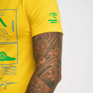 Ayrton Senna F1 Race T-Shirt - White/Yellow - image 7