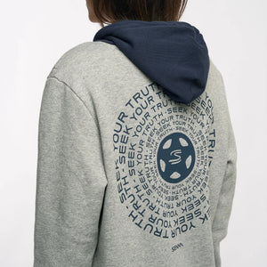 Ayrton Senna F1 Seek Your Truth Circle Hoodie - Gray Marle/Yellow - image 17