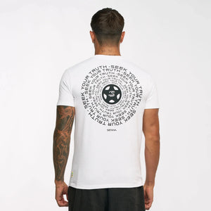 Ayrton Senna F1 Seek Your Truth Circle T-Shirt - White/Yellow - image 17