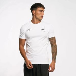 Ayrton Senna F1 Seek Your Truth Circle T-Shirt - White/Yellow - image 12